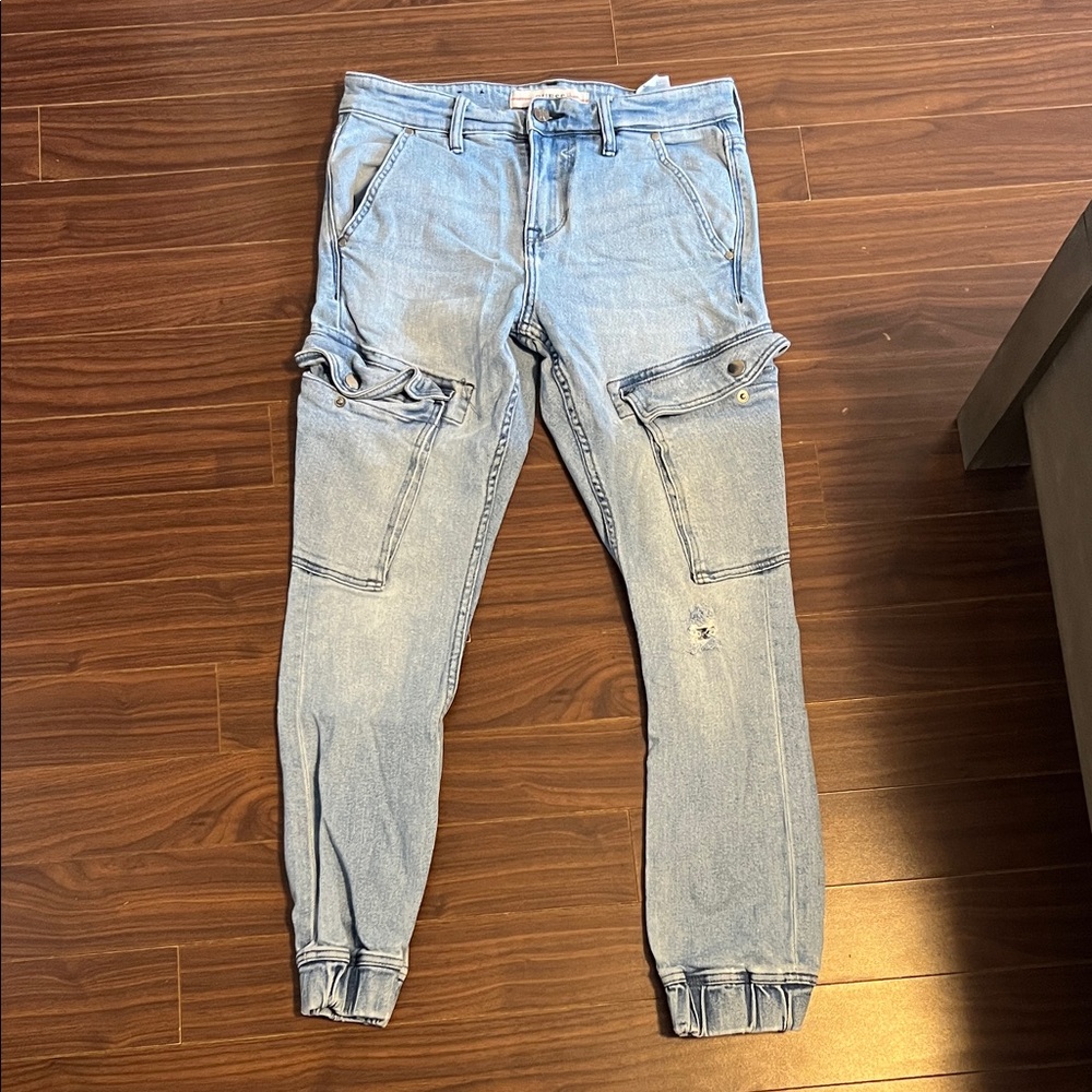 Guess Light Blue Men's Cargo Pants